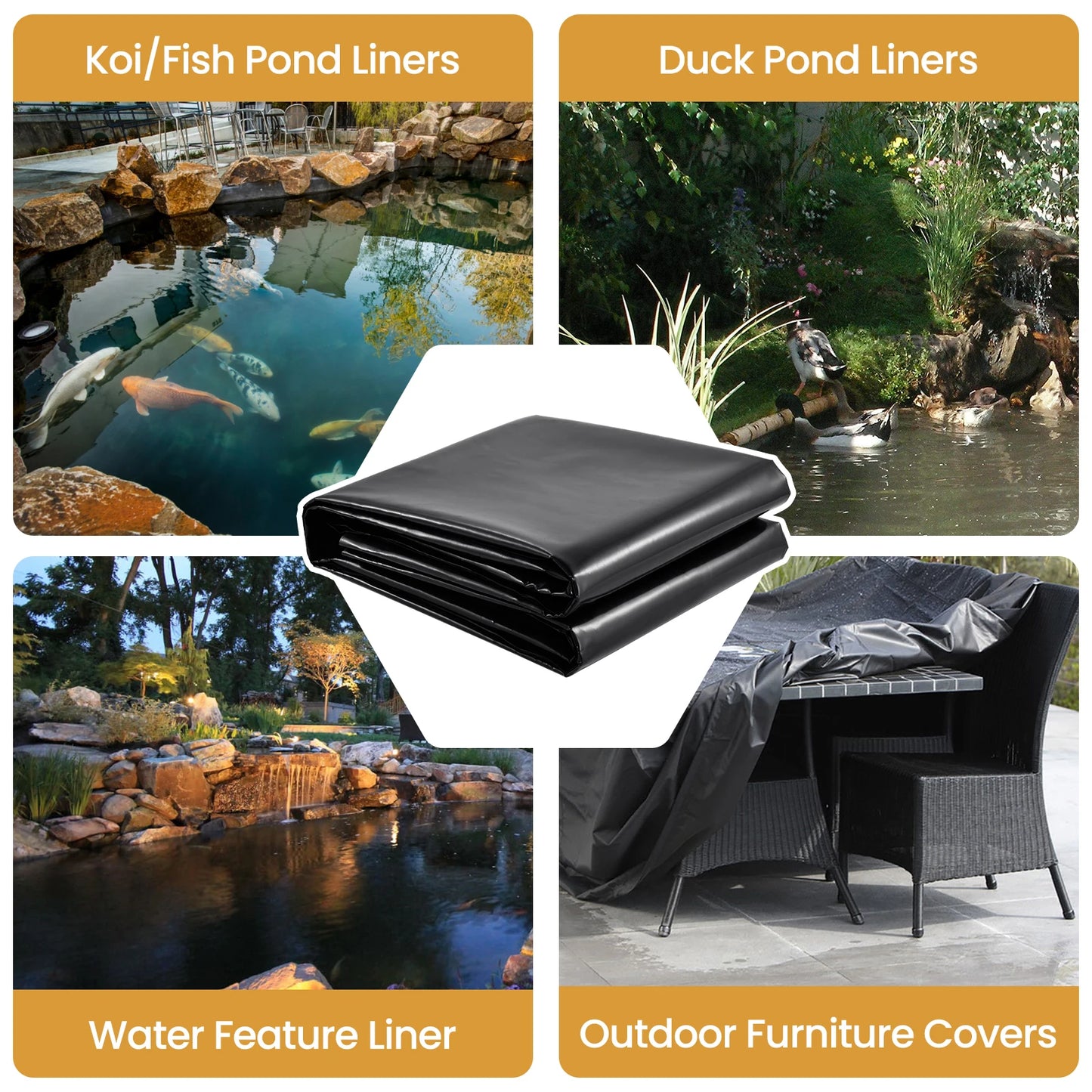 Heavy Duty 5 Layer EPDM Pond Liner for Water Gardens