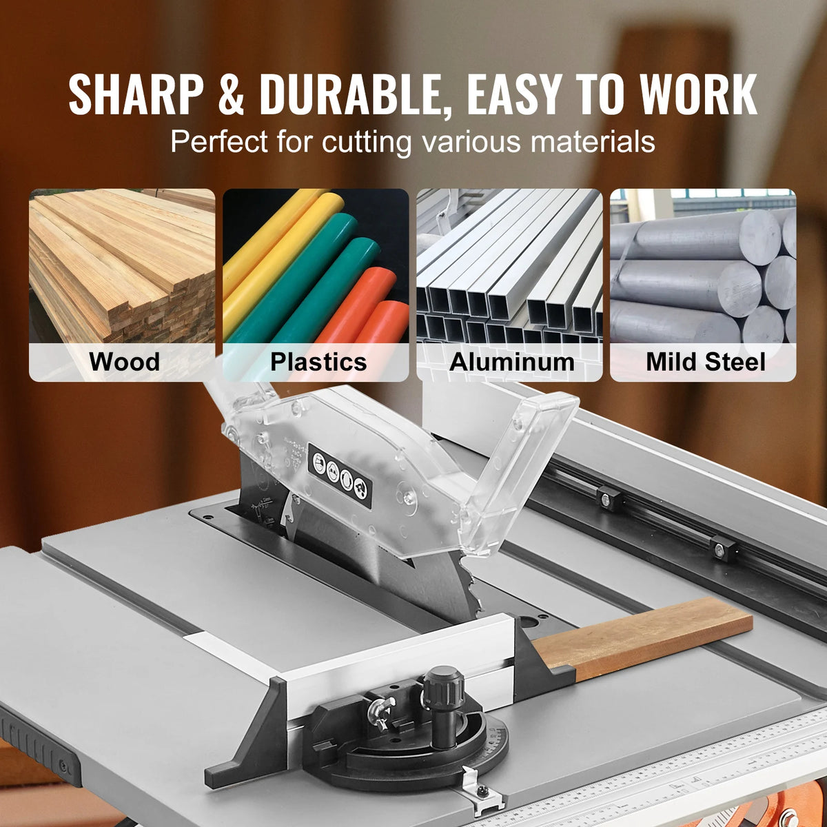 SucceBuy Jobsite Table Saw 15 Amp With 40 Tooth Blade