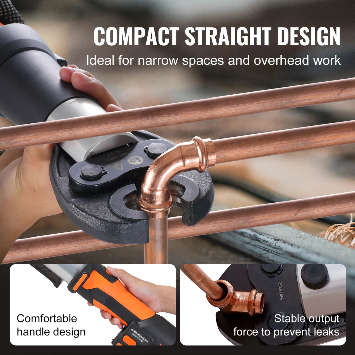 SucceBuy 18V Electric Pipe Crimping Tool With 3 Jaws