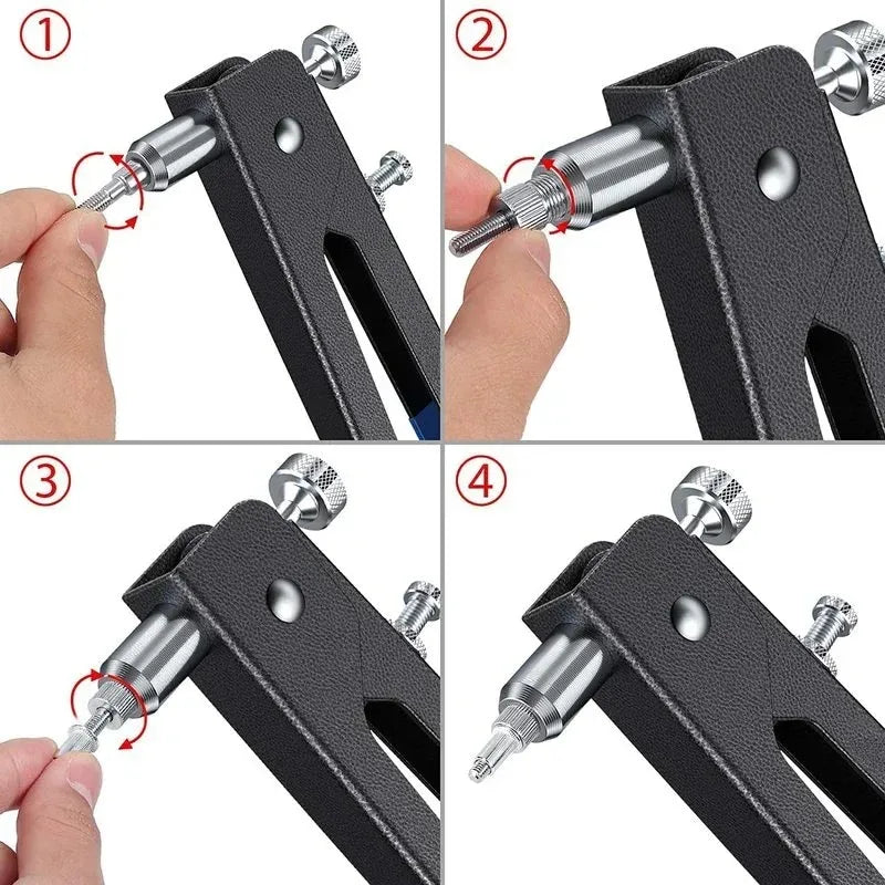 MEYOUTOWN 86pc Heavy Duty Blind Rivet Nut Kit Set Riveter Tool Rivet Nut Gun