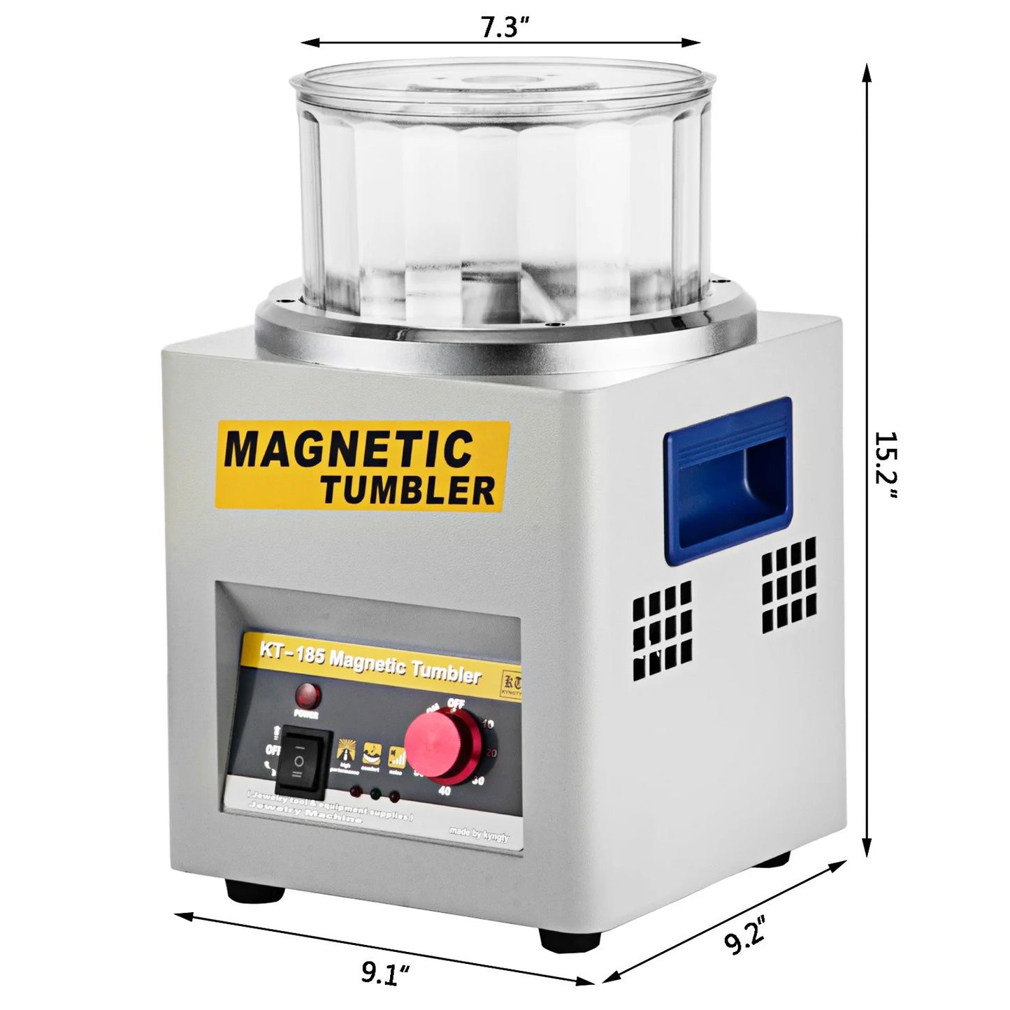 SucceBuy KT185 Magnetic Tumbler Jewelry Polisher Precision Finisher 110V 220V