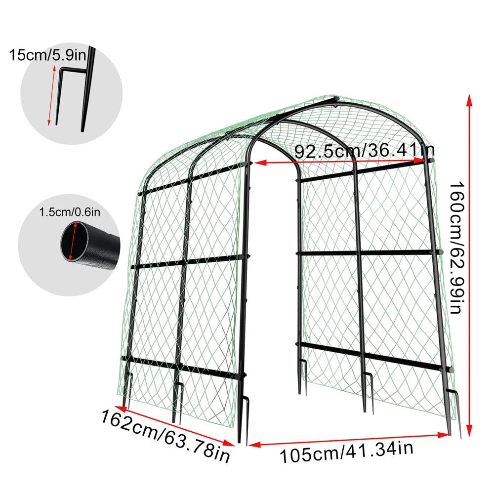 Wisfor U Shaped Metal Tall Garden Plant Trellis Grow Frame
