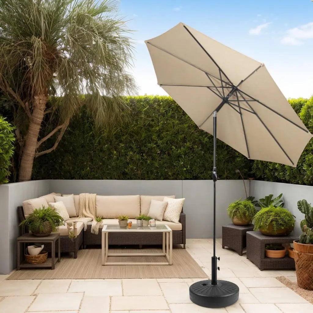 Outdoor Patio Umbrella Weighted Base Anti-Wind Sand And Water Fillable