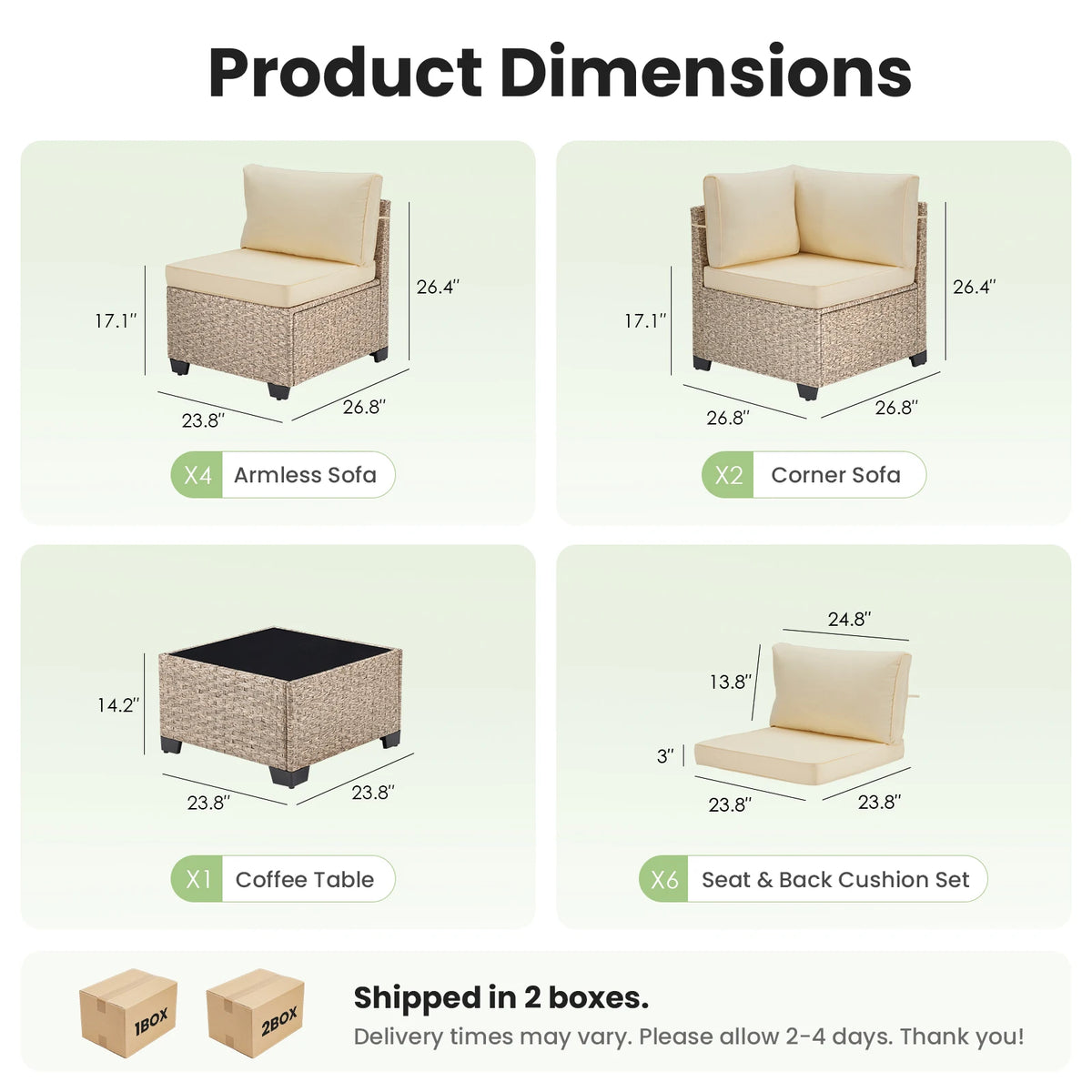 Outdoor Rattan Patio Furniture Set With Glass Table All Weather Garden
