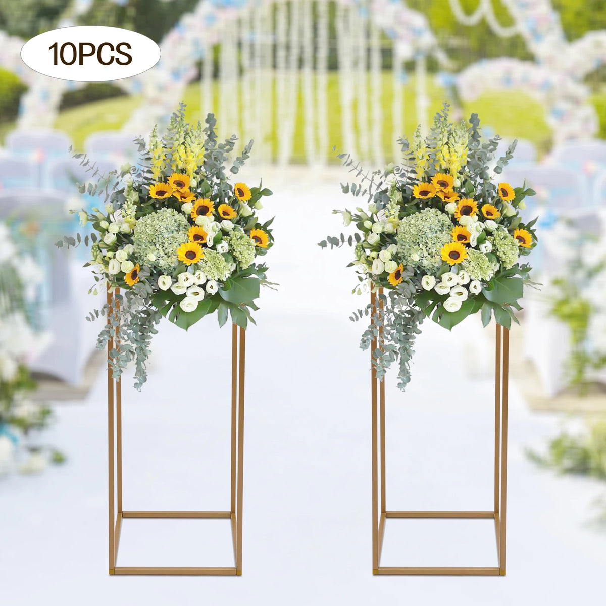 Wedding Flower Stand Set Iron Pillar Display Holder Balloon