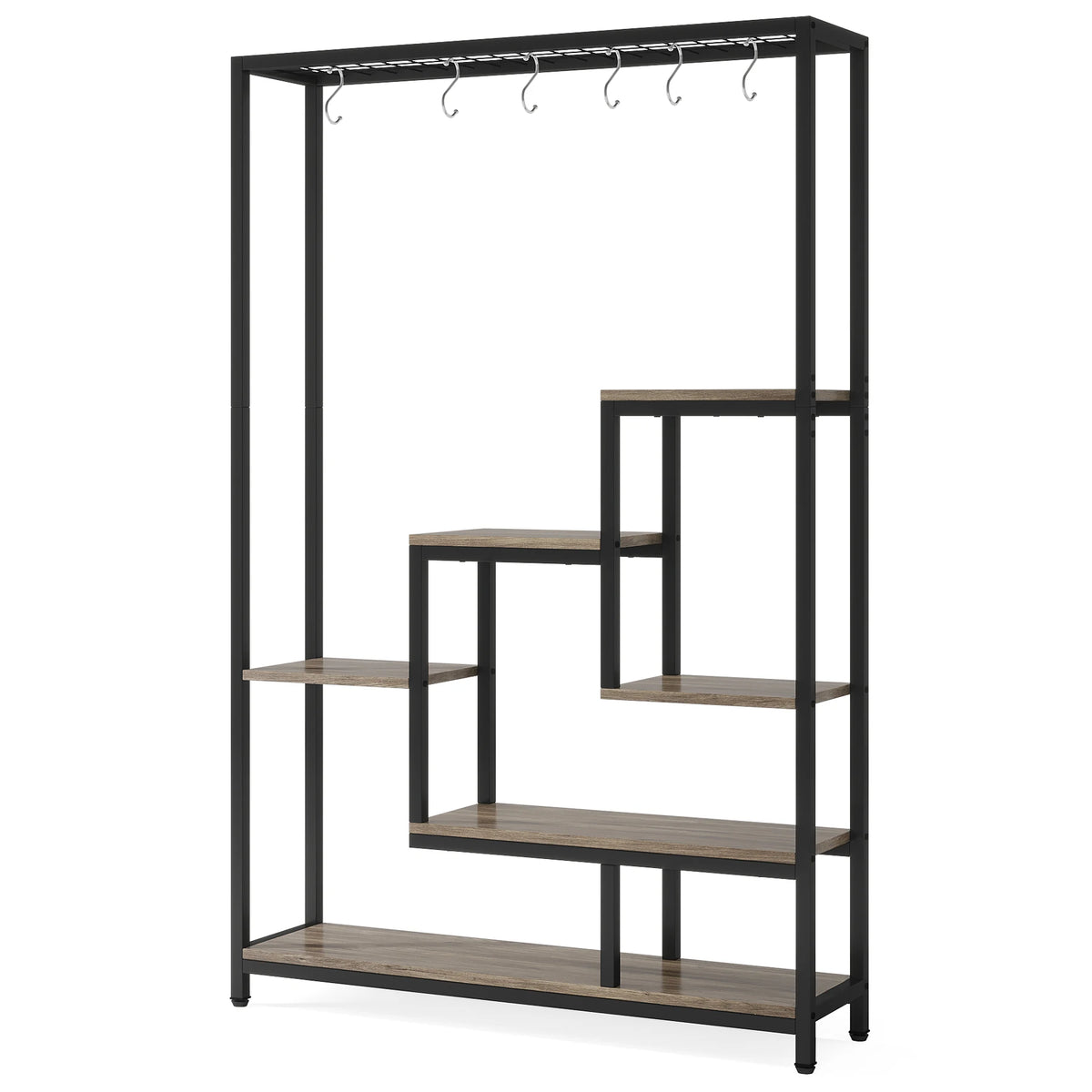 Tribesigns 5 Tier Indoor Plant Stand With 10 Hooks