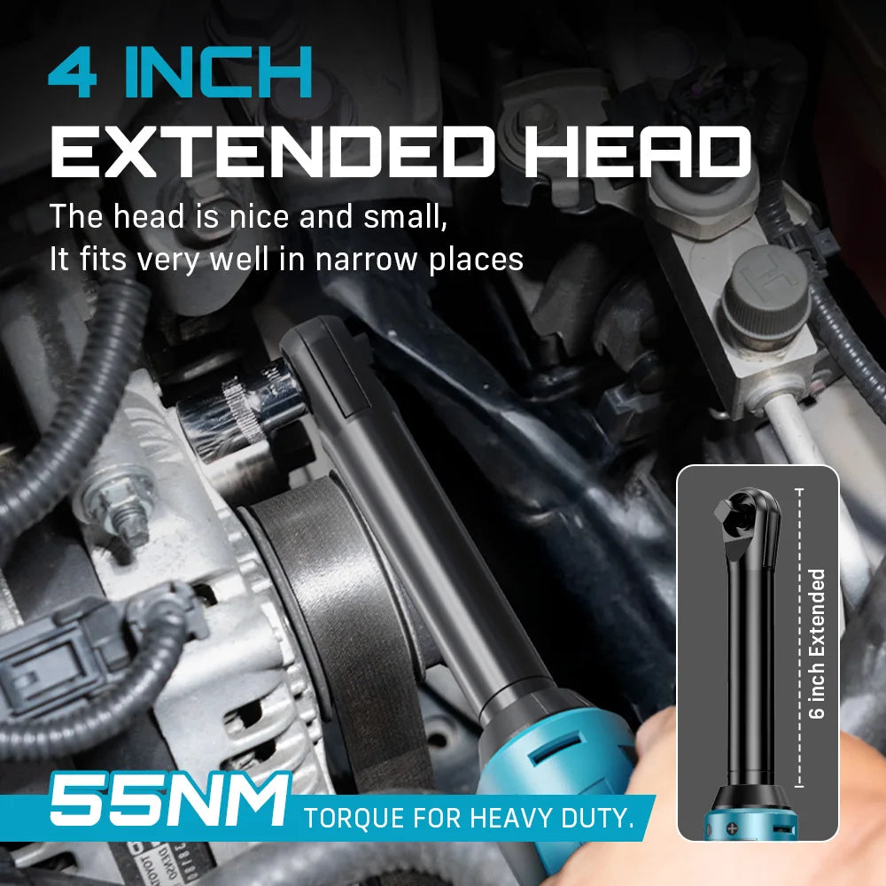 Seesii Cordless 12V Ratchet Wrench 55Nm With Two Batteries