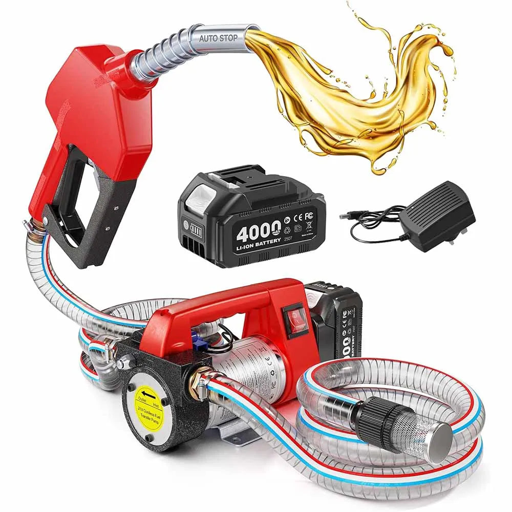 Taskstar Cordless Fuel Transfer Pump 12GPM Kit For Diesel