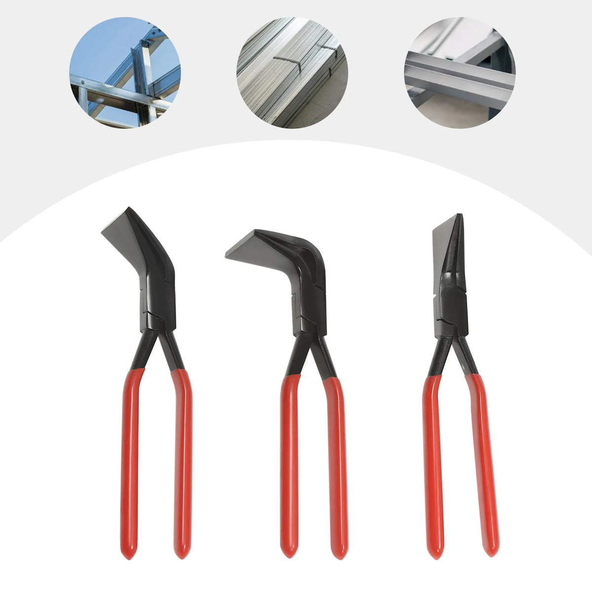 3 Piece Metal Bending Pliers Set Straight 45 And 90 Degrees