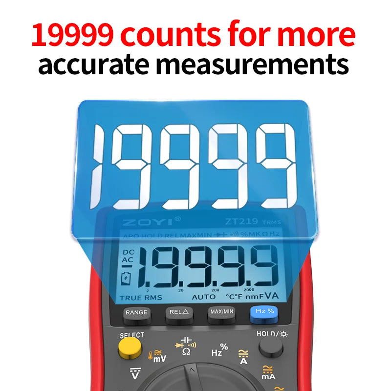 ZOYI ZT219 Digital Multimeter True RMS AC DC Voltage Tester