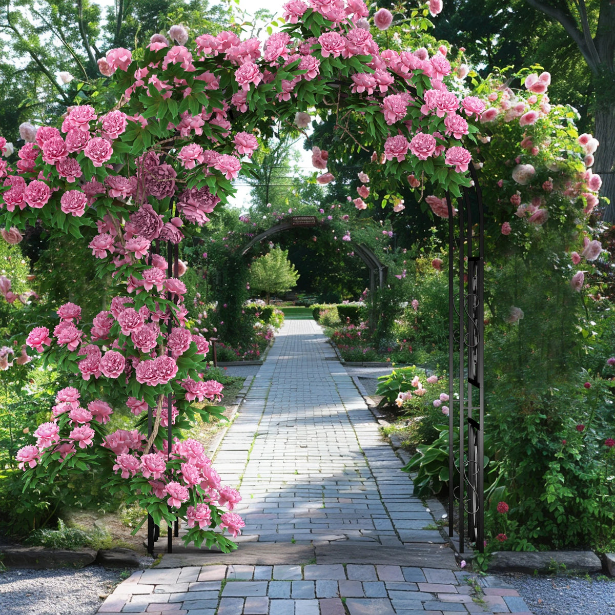 Heavy Duty Metal Garden Arbor Trellis For Climbing Vines