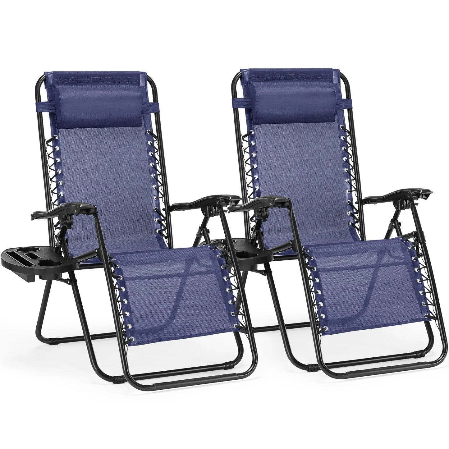 JHK Zero Gravity Portable Recliner Lounge Chair With Cup Holders