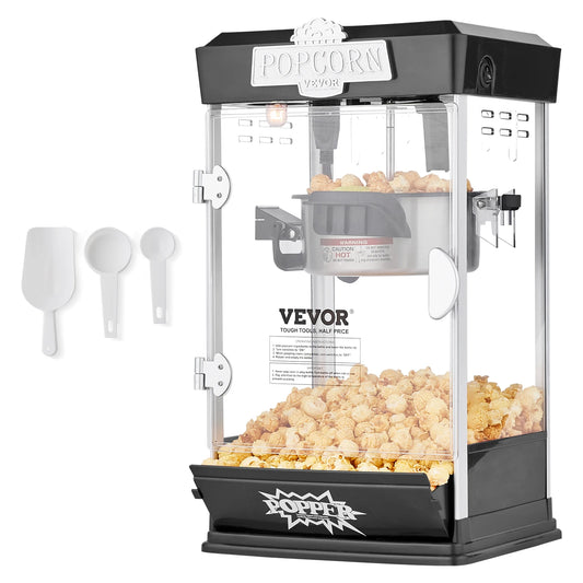 SucceBuy Movie Theater Style Commercial Countertop Popcorn Machine With 3 Scoops