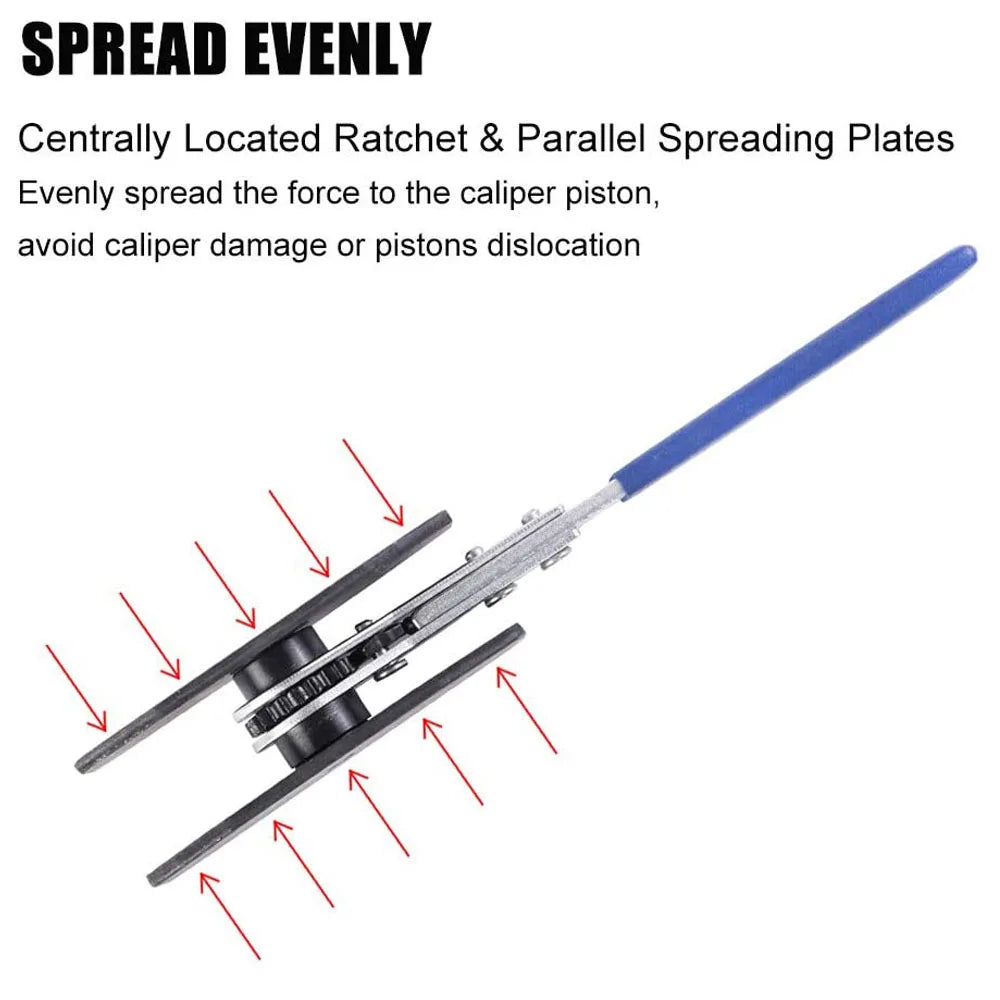 Brake Caliper Piston Press Tool 360 Degree Ratchet Pad Spreader