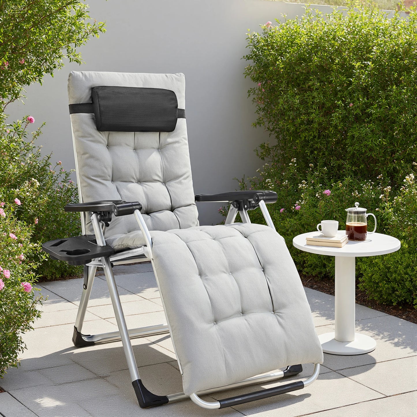 JHK Zero Gravity Portable Recliner Lounge Chair With Cup Holders