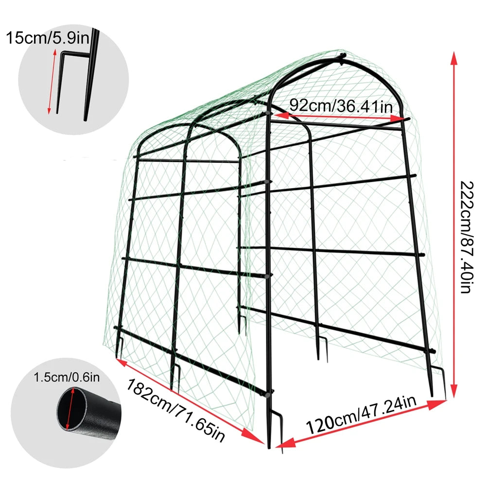 Wisfor U Shaped Metal Tall Garden Plant Trellis Grow Frame