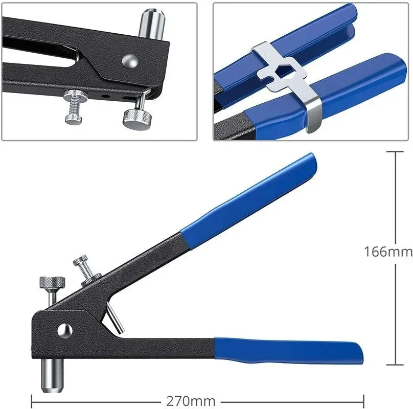 MEYOUTOWN 86pc Heavy Duty Blind Rivet Nut Kit Set Riveter Tool Rivet Nut Gun