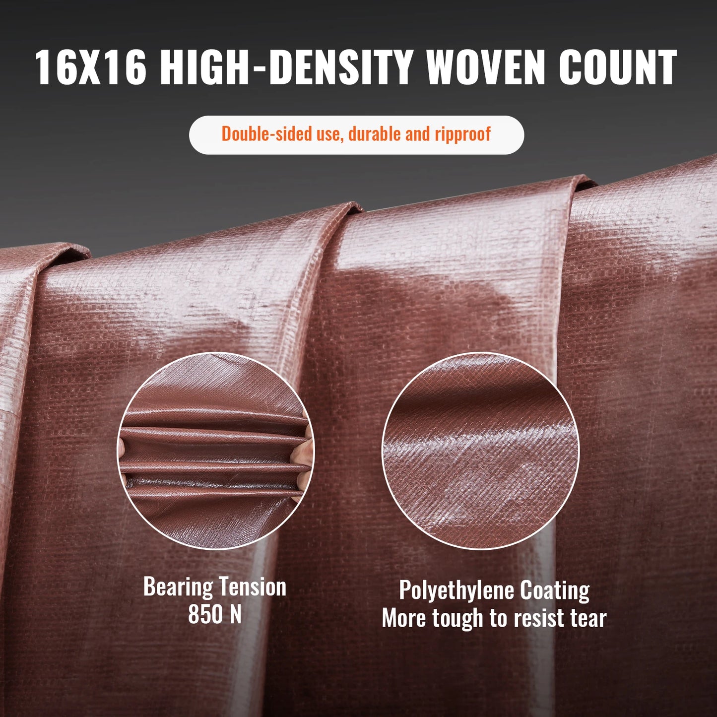 SucceBuy Heavy Duty Tarp Waterproof Poly Tarps With Grommets Outdoor