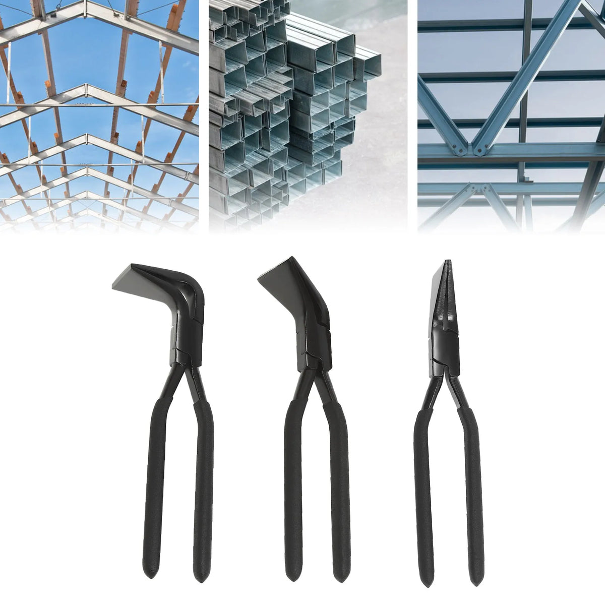 3 Piece Metal Bending Pliers Set Straight 45 And 90 Degrees
