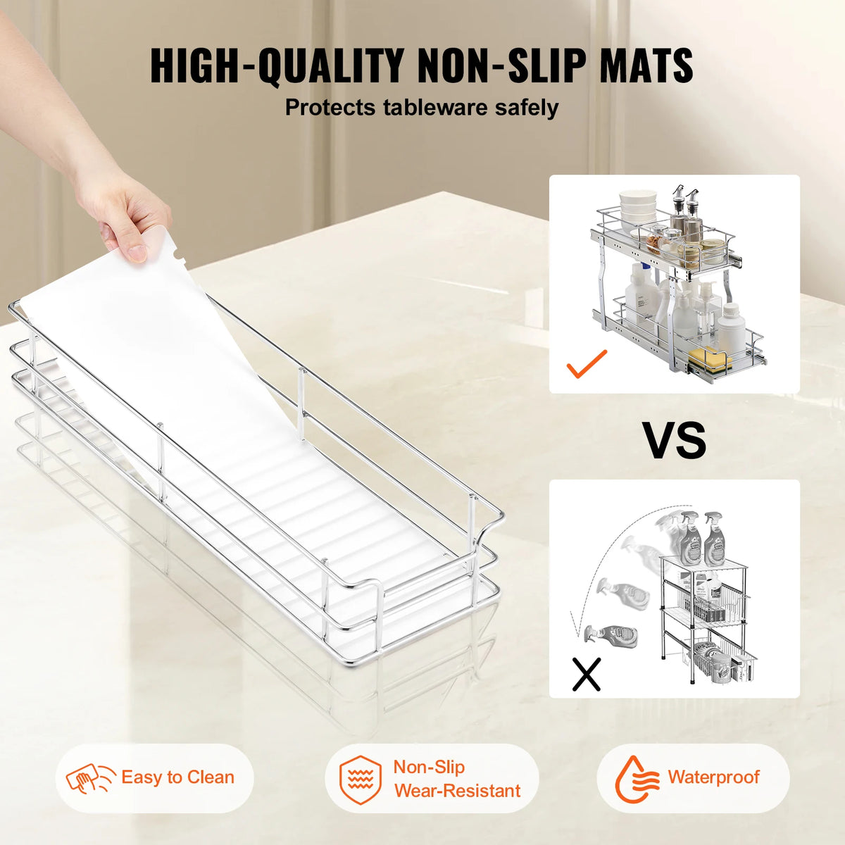 Pull Out Cabinet Organizer Heavy Duty Slide Out Pantry Shelves