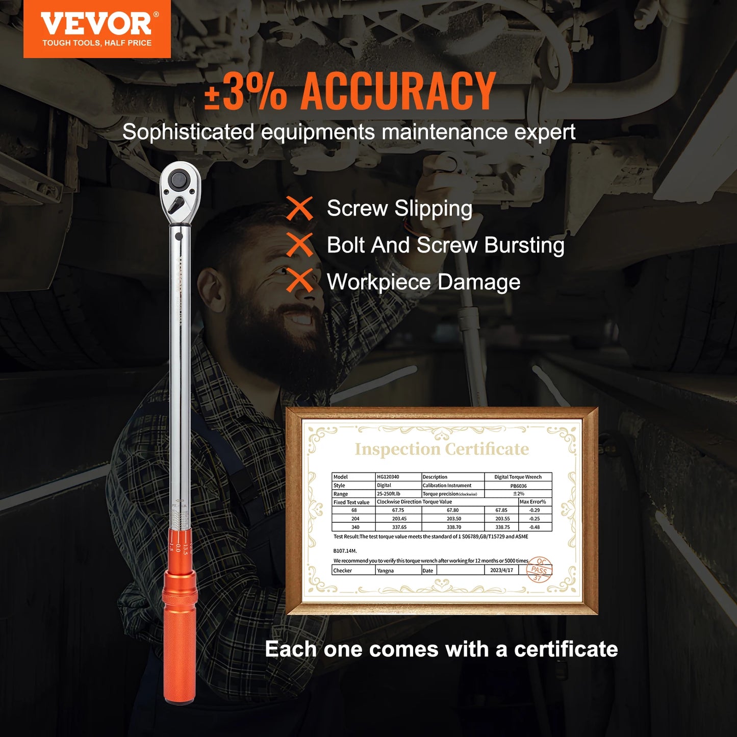 SucceBuy Mechanical Torque Wrench Set With Precision Pointer