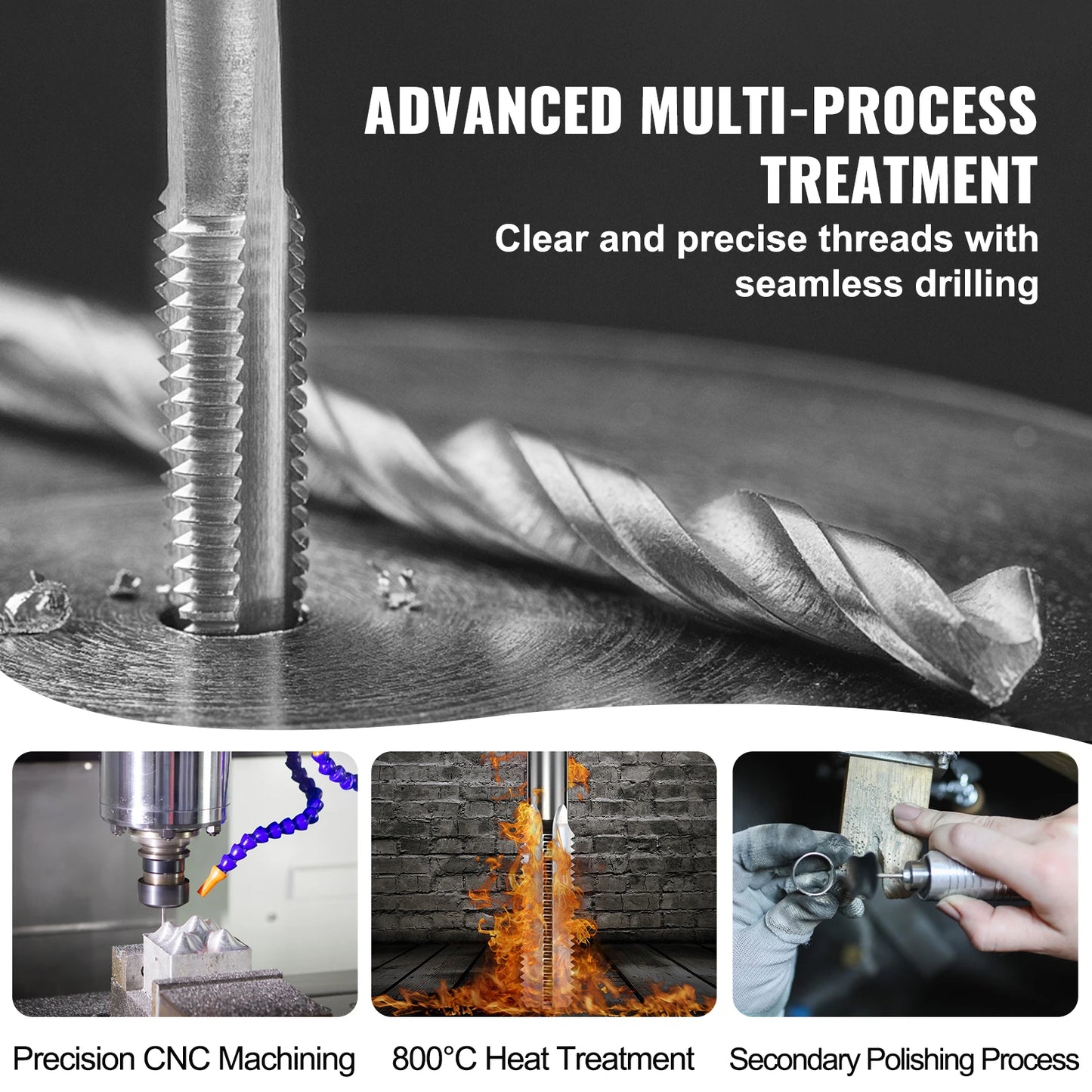 SucceBuy Tap and Die Set for Metric SAE Threading Kit