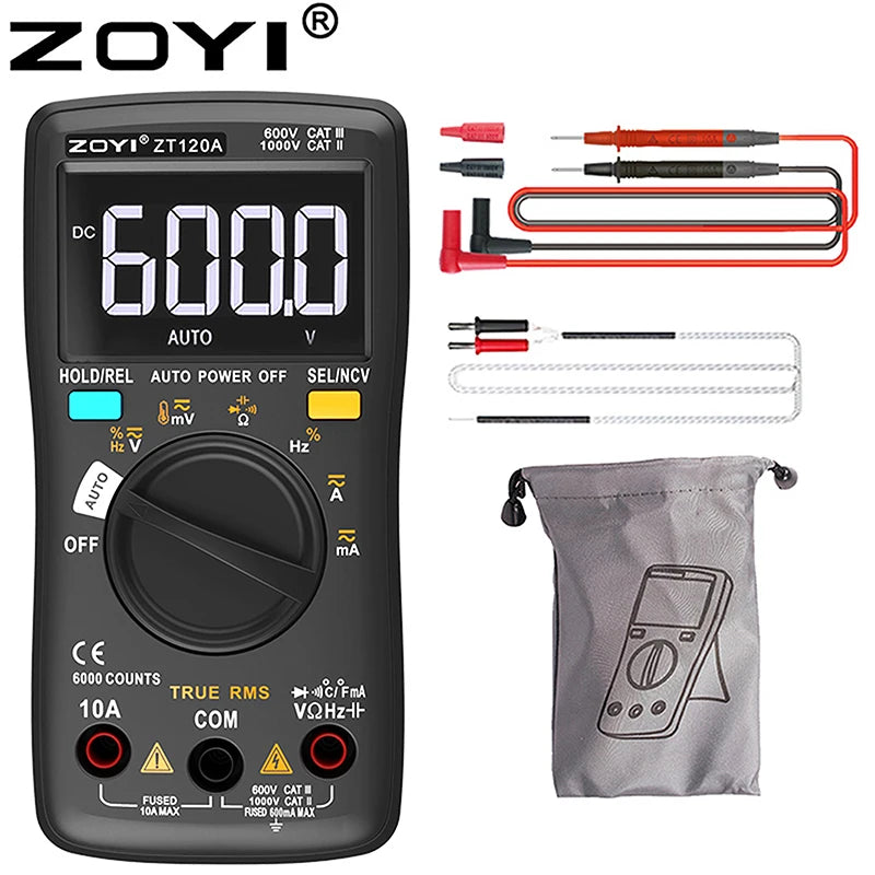 ZOYI 102A High Precision Auto Pocket Digital Multimeter Anti Burn