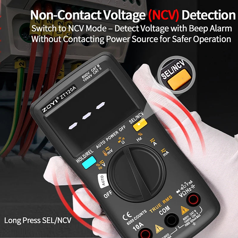 ZOYI 102A High Precision Auto Pocket Digital Multimeter Anti Burn