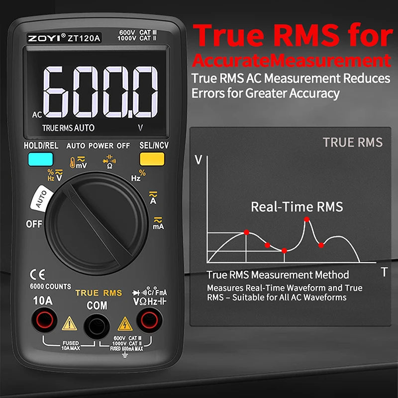 ZOYI 102A High Precision Auto Pocket Digital Multimeter Anti Burn