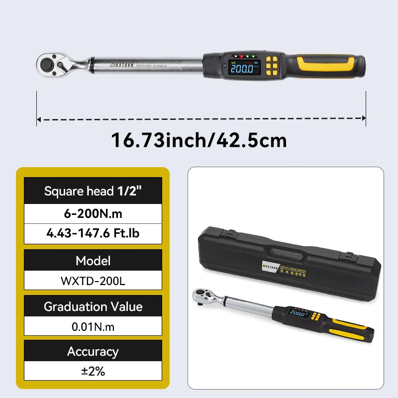 Waxtron Digital Torque Wrench Two Percent Accuracy Automotive