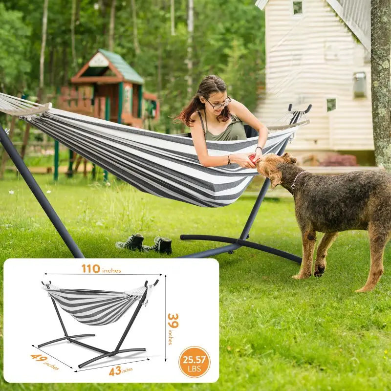 Gyroor Adjustable Stand Hammock With 600 Lb Capacity And Storage Bag