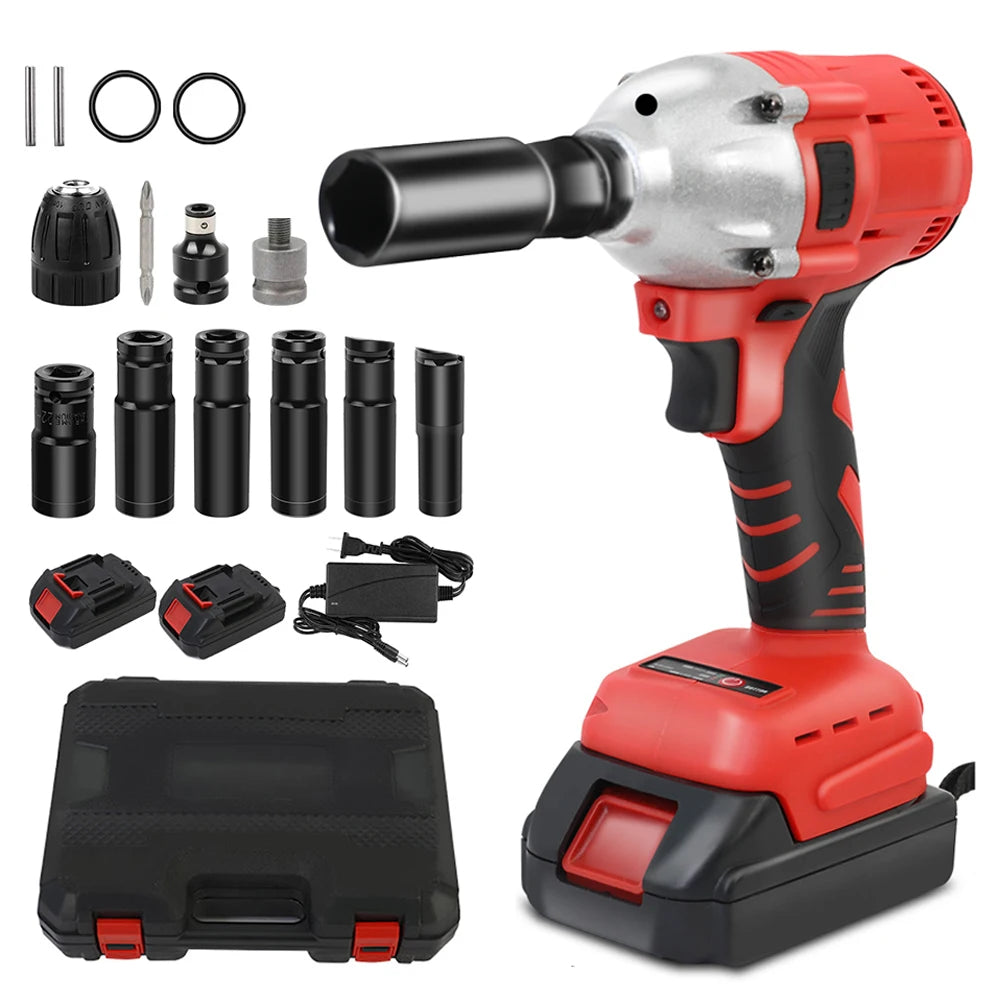 20V Cordless Impact Wrench Kit With Brushless Drill Driver And Two Batteries
