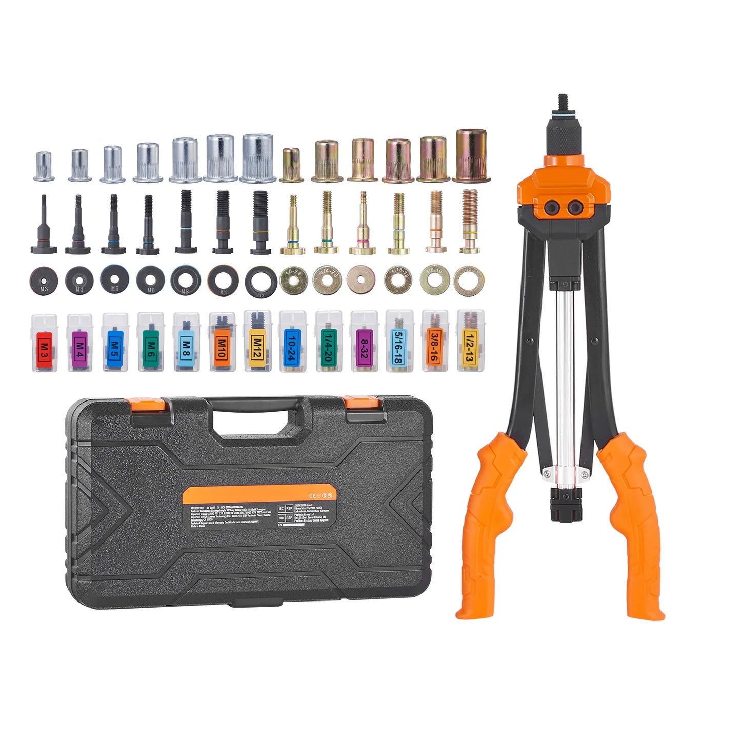 SucceBuy Rivet Nut Tool Kit With Metric And SAE Mandrels