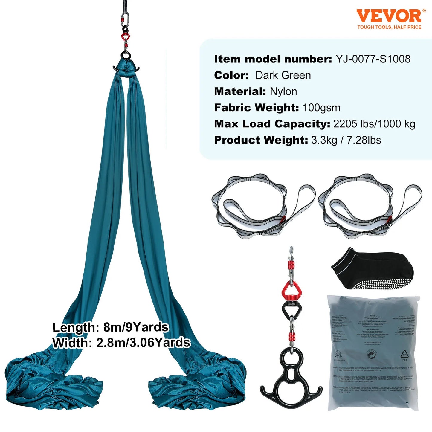 VEVOR SucceBuy Aerial Yoga Hammock Starter Kit For All Levels