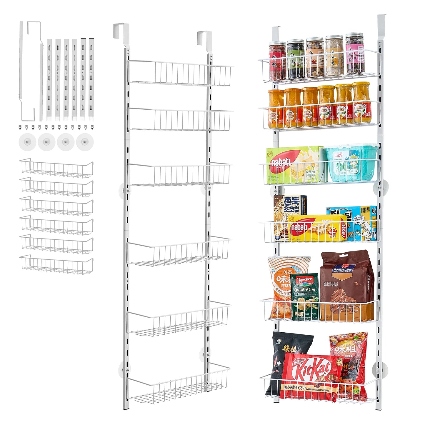 SucceBuy Over Door Organizer Heavy Duty Steel Spice Rack