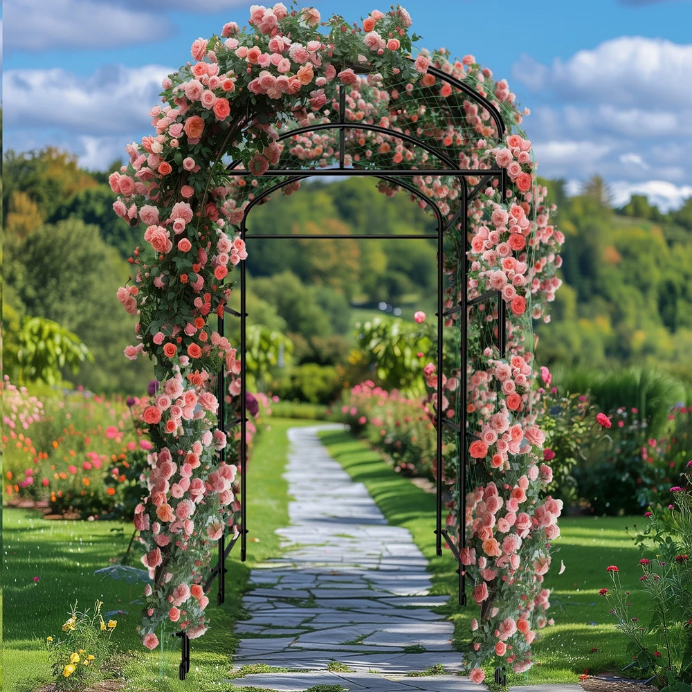 Wisfor U Shaped Metal Tall Garden Plant Trellis Grow Frame