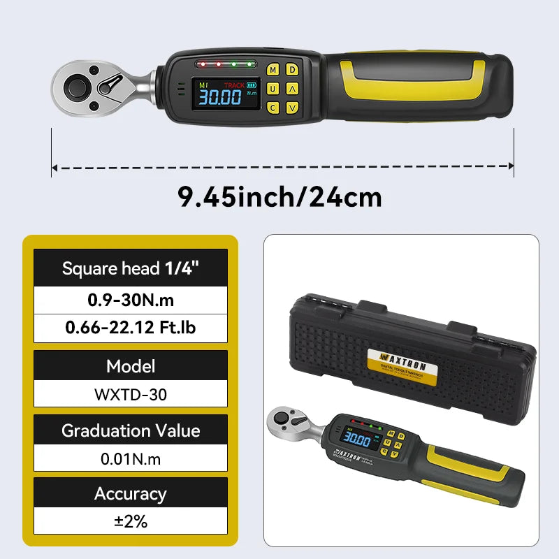 Waxtron Digital Torque Wrench Two Percent Accuracy Automotive