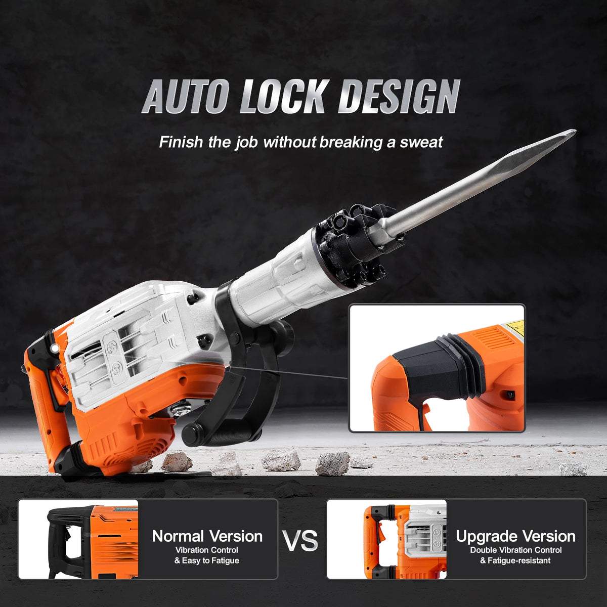 SucceBuy Demolition Jack Hammer 1500W 2200W 3500W Electric Concrete Breaker