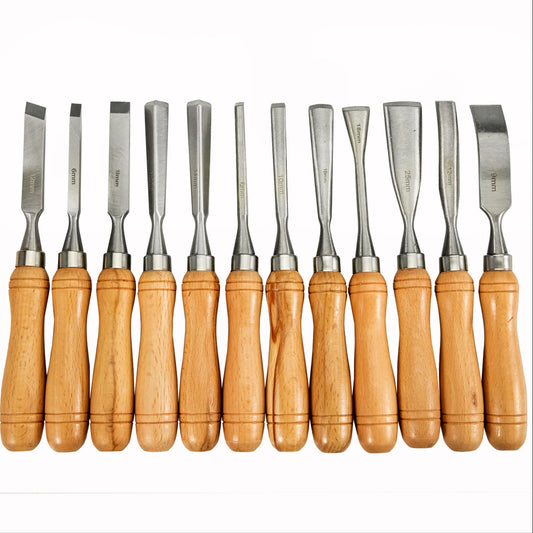 SucceBuy 12 Piece Wood Carving Chisel Set For Woodworking Projects