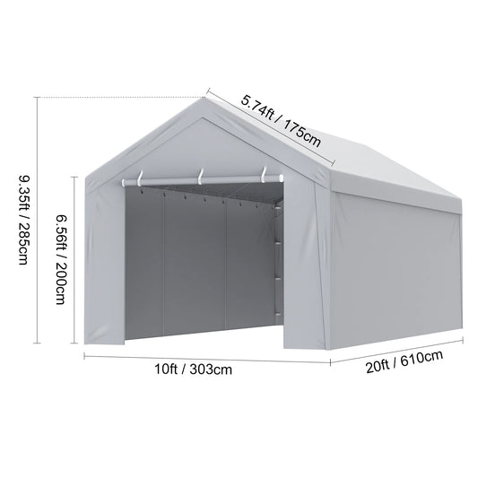 SucceBuy Carport Replacement Canopy Cover Waterproof UV Protected