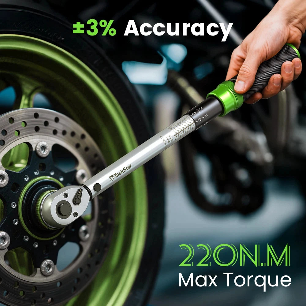 3 Piece Torque Wrench Set Click Type Dual Scale Wrenches