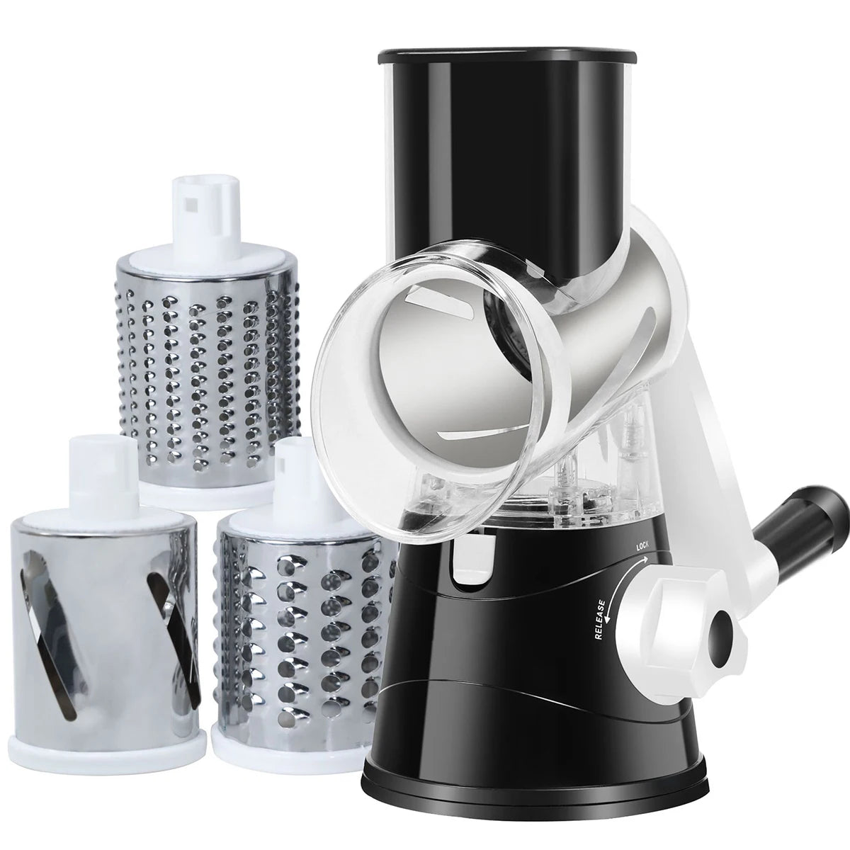 AEHOME Vegetable Slicer Shredder 3 Drum Manual Grater Kitchen Tool