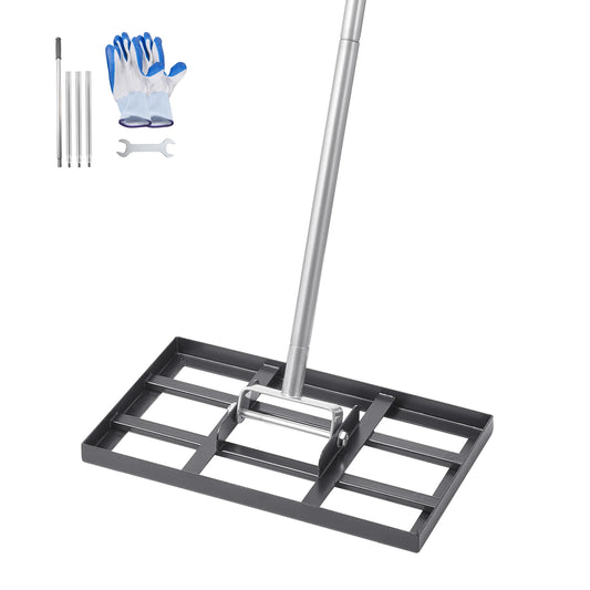 VEVOR Lawn Leveling Rake With Ground Plate Rust Resistant Carbon Steel