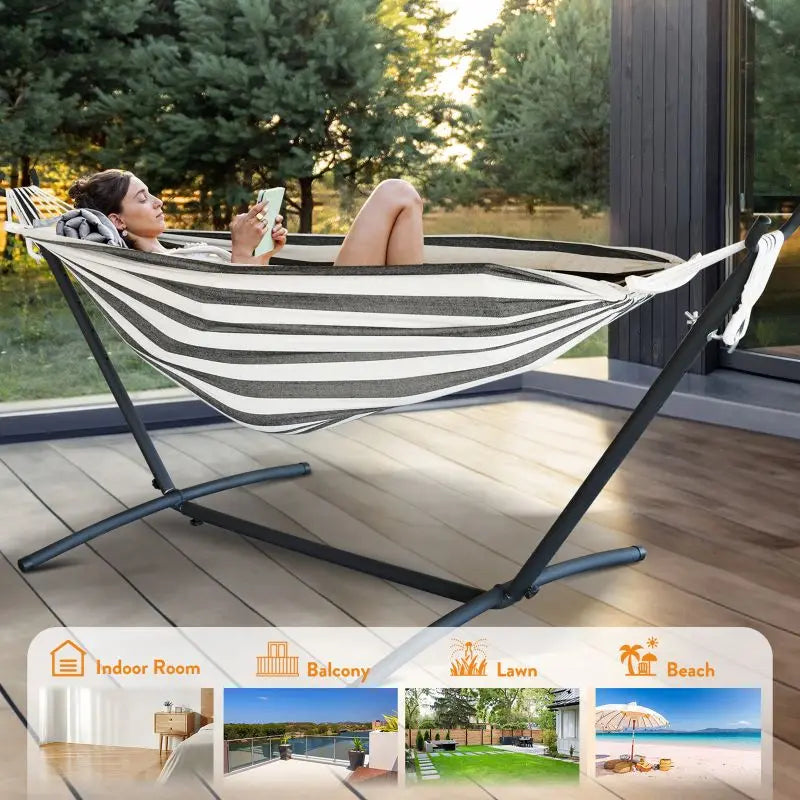 Gyroor Adjustable Stand Hammock With 600 Lb Capacity And Storage Bag