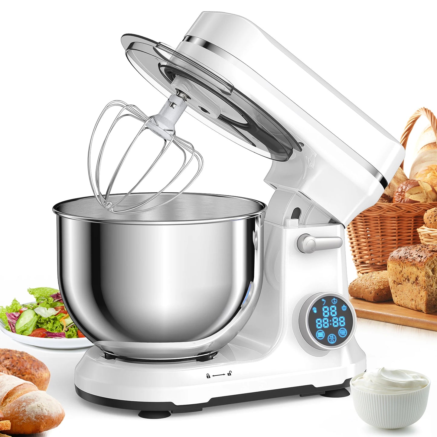 Biolomix Kitchen Stand Mixer 1200W 11 Speeds With OLED