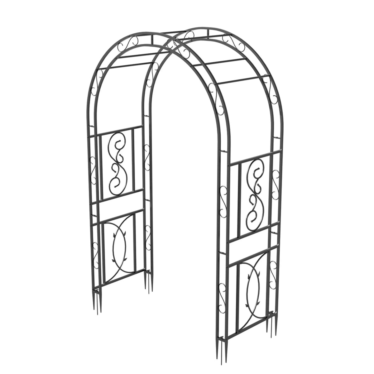 Heavy Duty Metal Garden Arbor Trellis For Climbing Vines