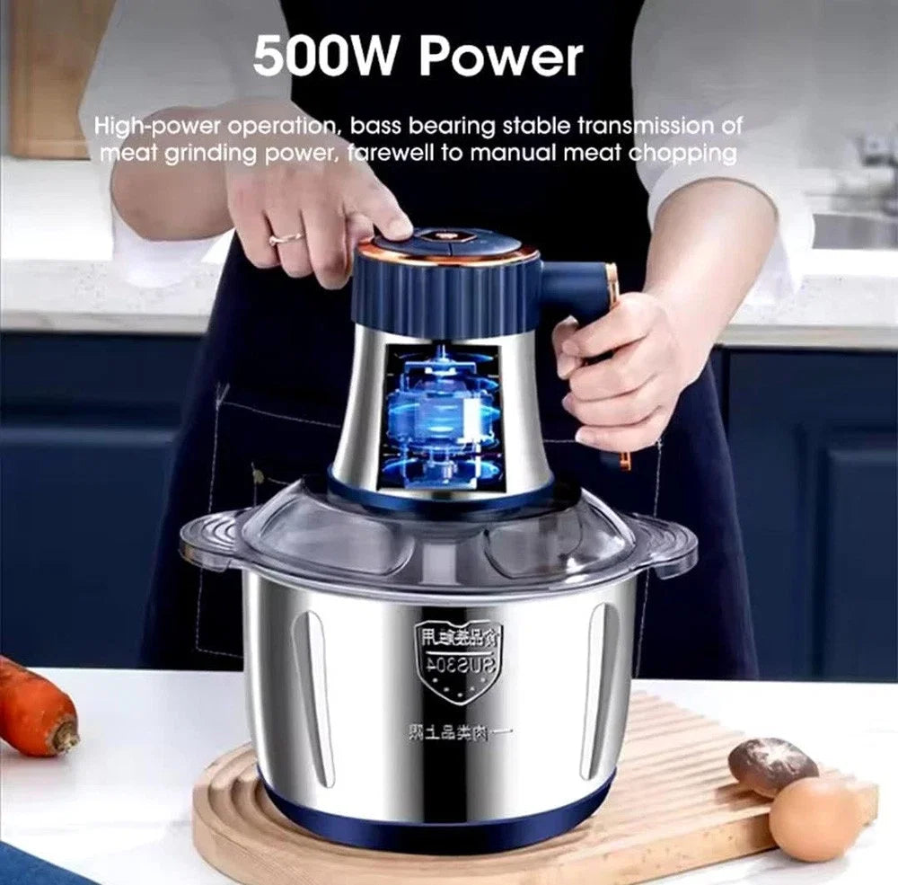 Electric Meat Grinder Vegetable Slicer Chopper 304 Stainless Steel Processor