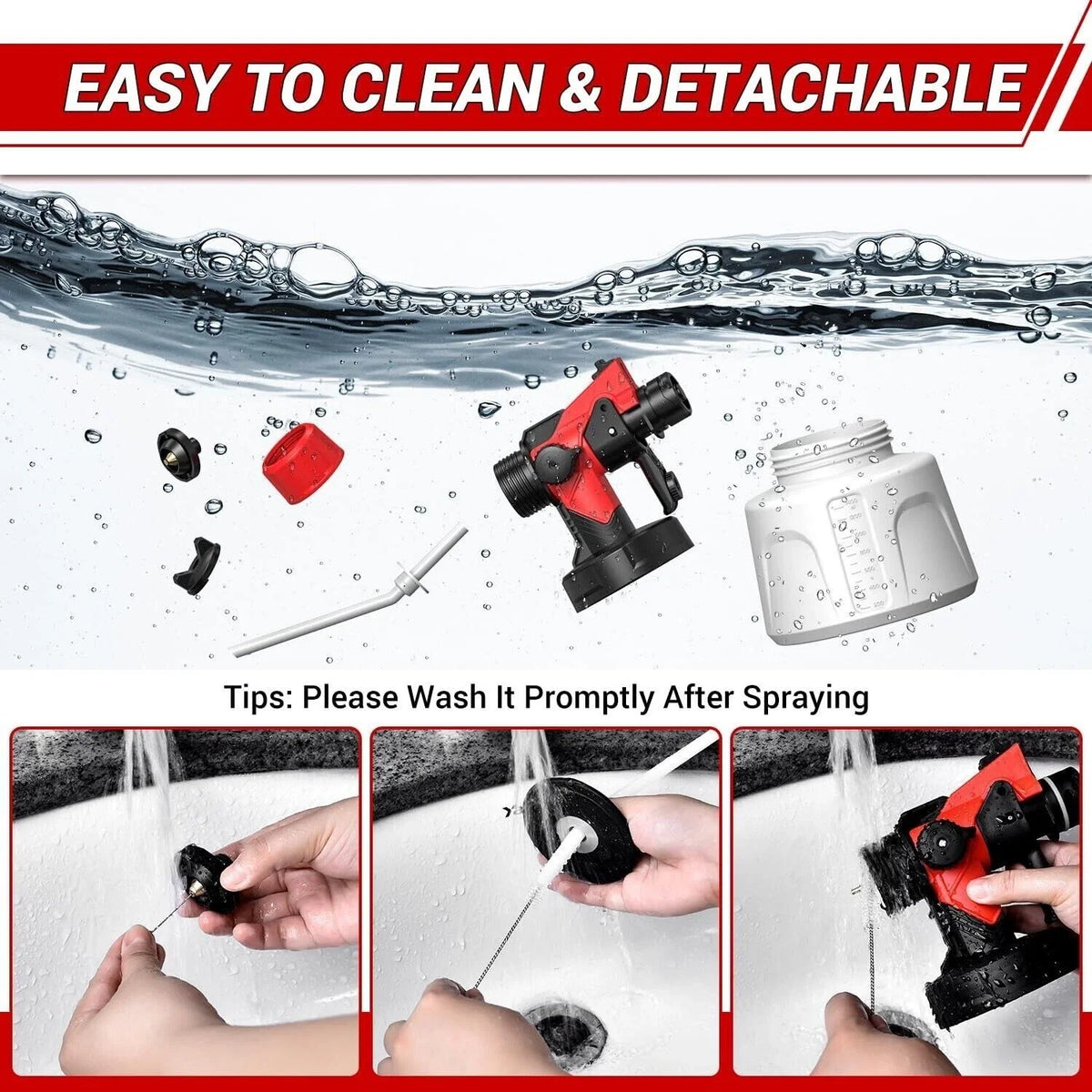 Electric Spray Gun 850W High Power Paint Sprayer DIY