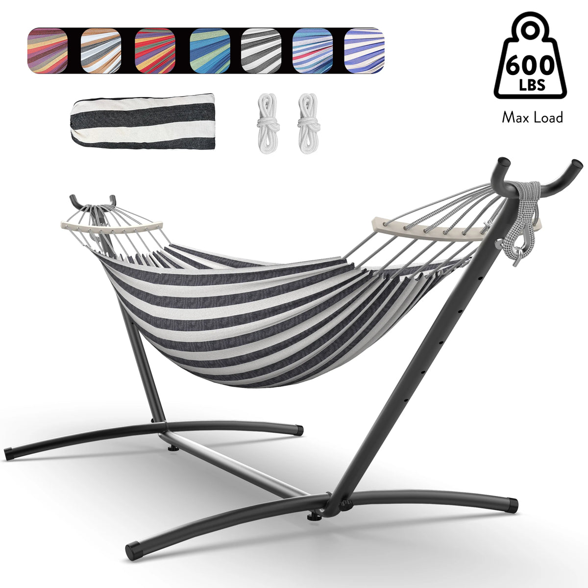 Gyroor Adjustable Stand Hammock With 600 Lb Capacity And Storage Bag