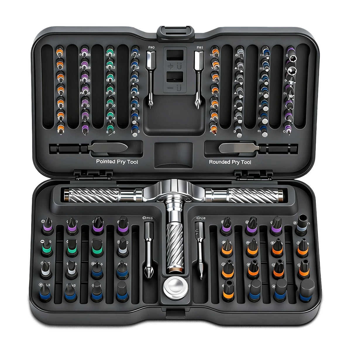 Vman 100in1 Multifunction Ratchet Screwdriver Set With Magnetic Bits